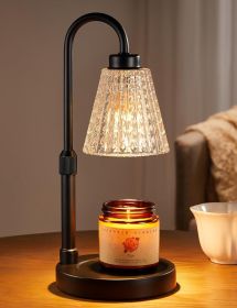 Black Crystal Candle Warmer Lamp with Timer, Dimmable Candle Warmer for Jar Candles, Height Adjustable Wax Melts Warmer, Birthday Gifts for Women