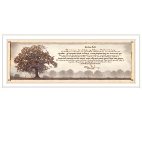 "Living Life" By Bonnie Mohr, Ready to Hang Framed Print, White Frame