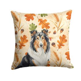 Tricolor Collie Heirloom Fall Throw Pillow Decorative Indoor Outdoor Accent Cushion for Couch, Bed or Patio, 18Hx18W