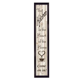 "Kitchen Is The Heart of The Home" by Millwork Engineering, Ready to Hang Framed Print, Black Frame (Color: as Pic)